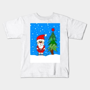 FUNNY Santa Claus And The Christmas Lights Kids T-Shirt